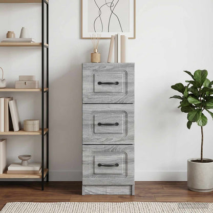 Drawer Cabinet Grey Sonoma 33 x 34.5 x 87 cm Engineered Wood