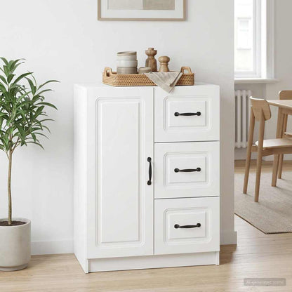 Sideboard White 66 x 34.5 x 87 cm Engineered Wood