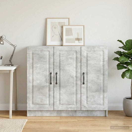 Sideboard Concrete Grey 89 x 34.5 x 77 cm Engineered Wood