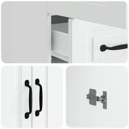 Sideboard White 66 x 34.5 x 92 cm Engineered Wood
