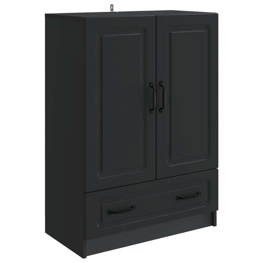 Sideboard with Drawer Black 66 x 34.5 x 92 cm Engineered Wood