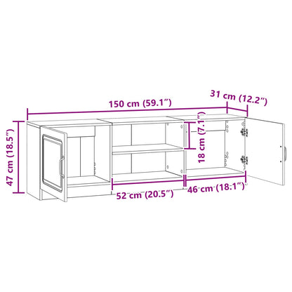 TV Cabinet Sonoma Oak 150 x 31 x 47 cm Engineered Wood