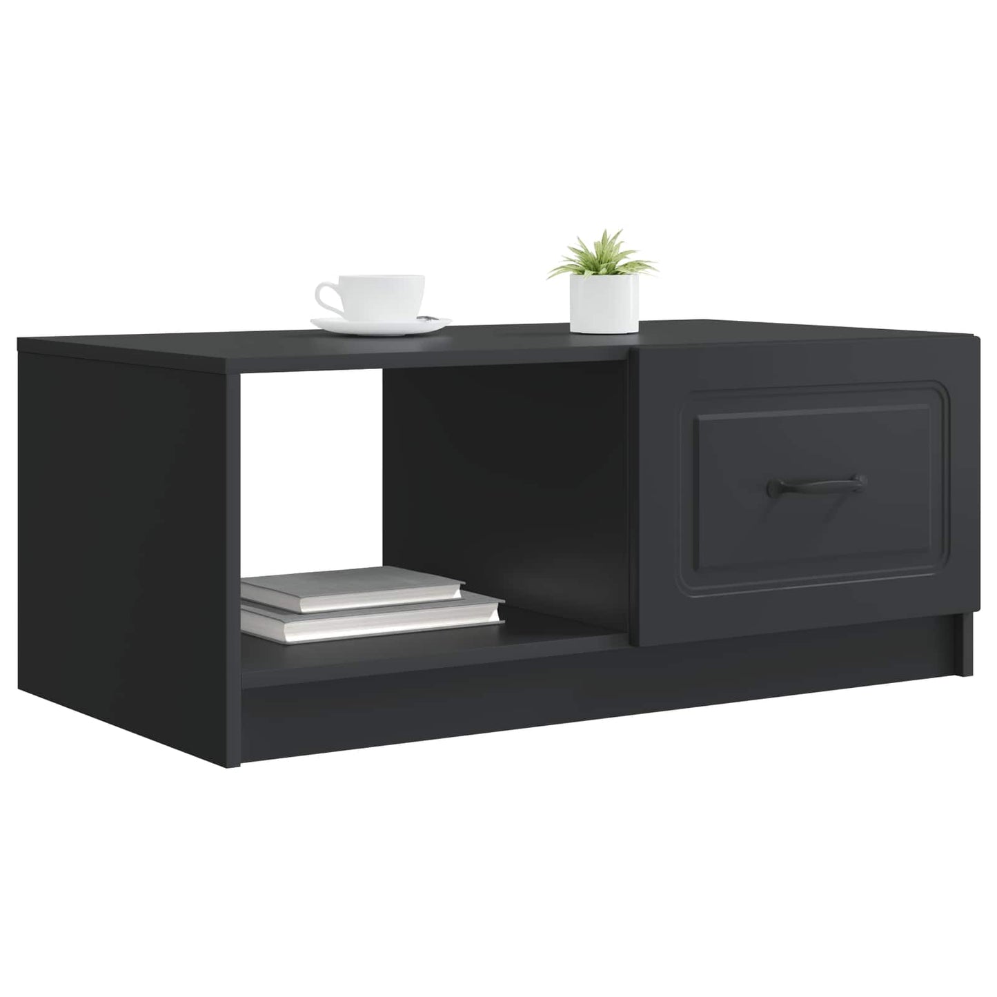 Coffee Table Black 90 x 50 x 37 cm Engineered Wood