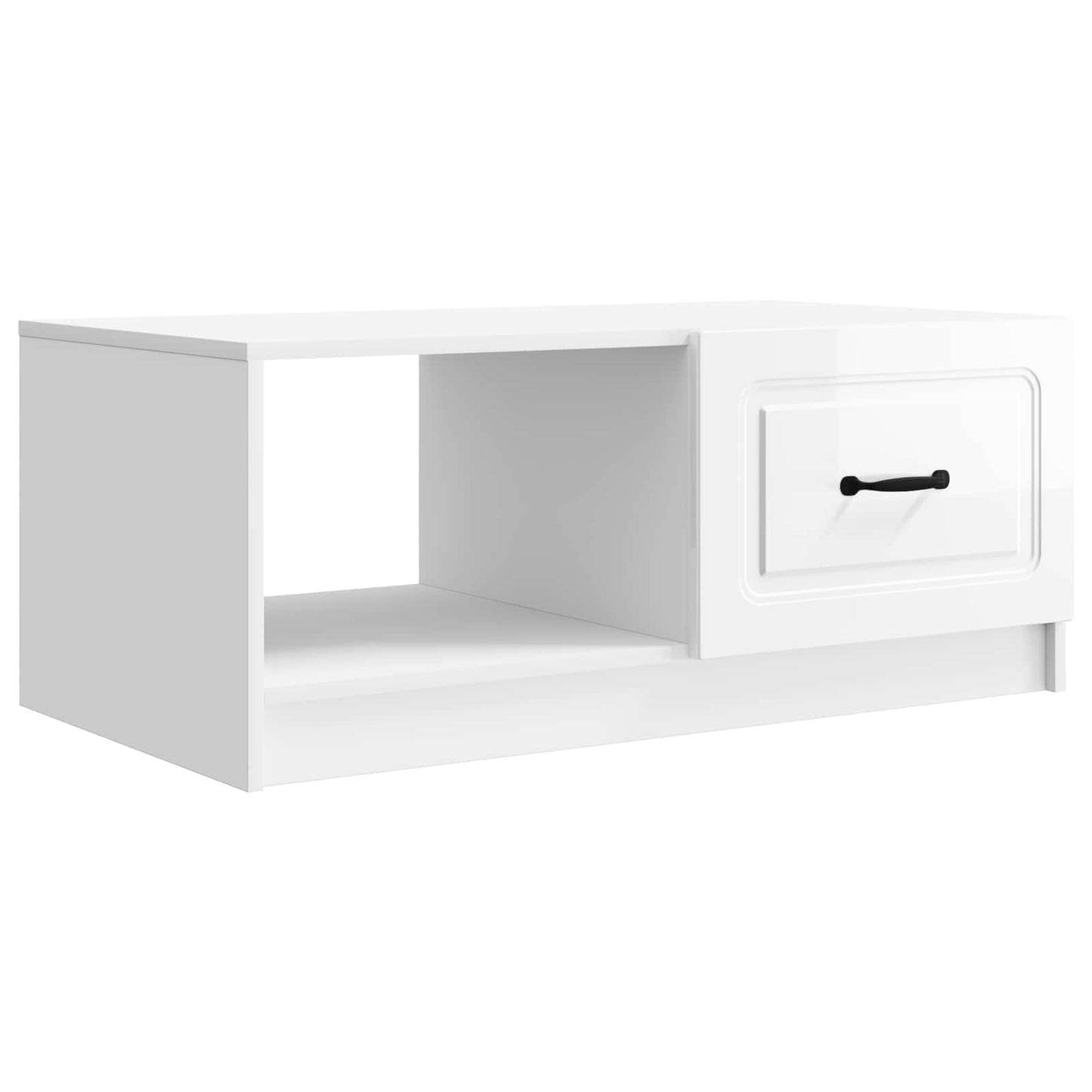 Coffee Table High Gloss White 90 x 50 x 37 cm Engineered Wood