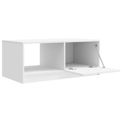 Coffee Table High Gloss White 90 x 50 x 37 cm Engineered Wood