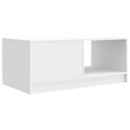 Coffee Table High Gloss White 90 x 50 x 37 cm Engineered Wood