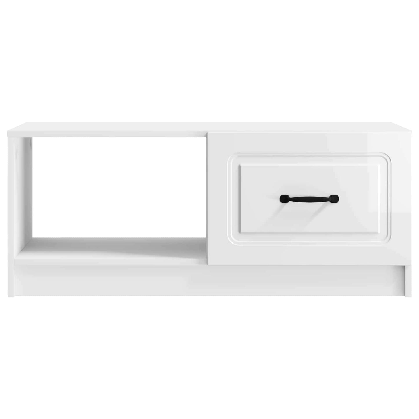 Coffee Table High Gloss White 90 x 50 x 37 cm Engineered Wood