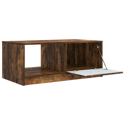 Coffee Table Smoked Oak 90 x 50 x 37 cm Engineered Wood