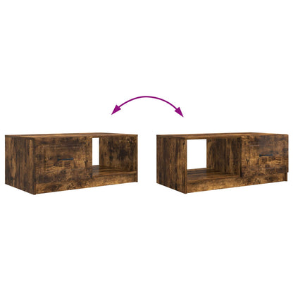Coffee Table Smoked Oak 90 x 50 x 37 cm Engineered Wood