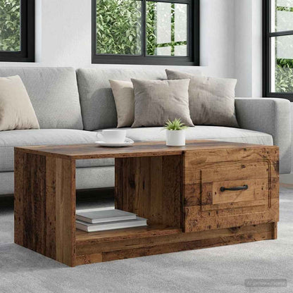 Coffee Table Old Wood 90 x 50 x 37 cm Engineered Wood