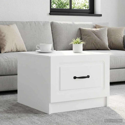 Coffee Table with Drawer White 49 x 50 x 37 cm Engineered Wood