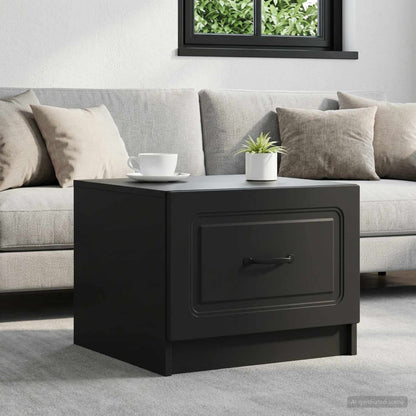 Coffee Table Black 49 x 50 x 37 cm Engineered Wood