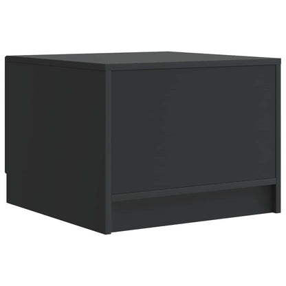 Coffee Table with Drawer Black 49 x 50 x 37 cm Engineered Wood
