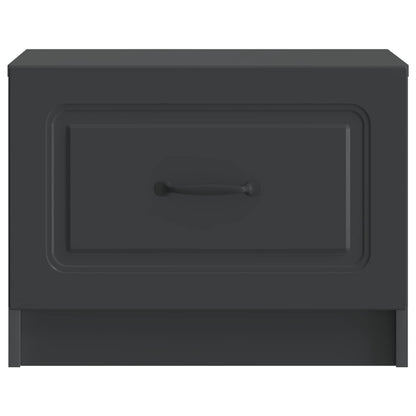 Coffee Table with Drawer Black 49 x 50 x 37 cm Engineered Wood