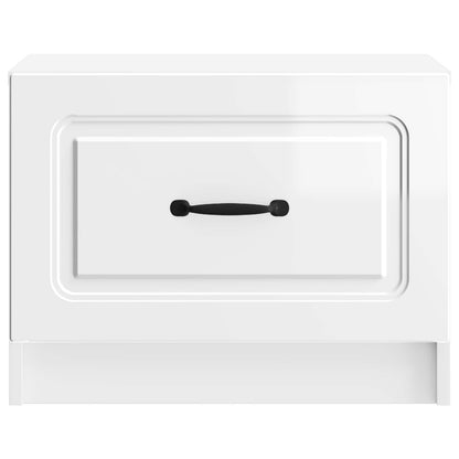 Coffee Table High Gloss White 49 x 50 x 37 cm Engineered Wood