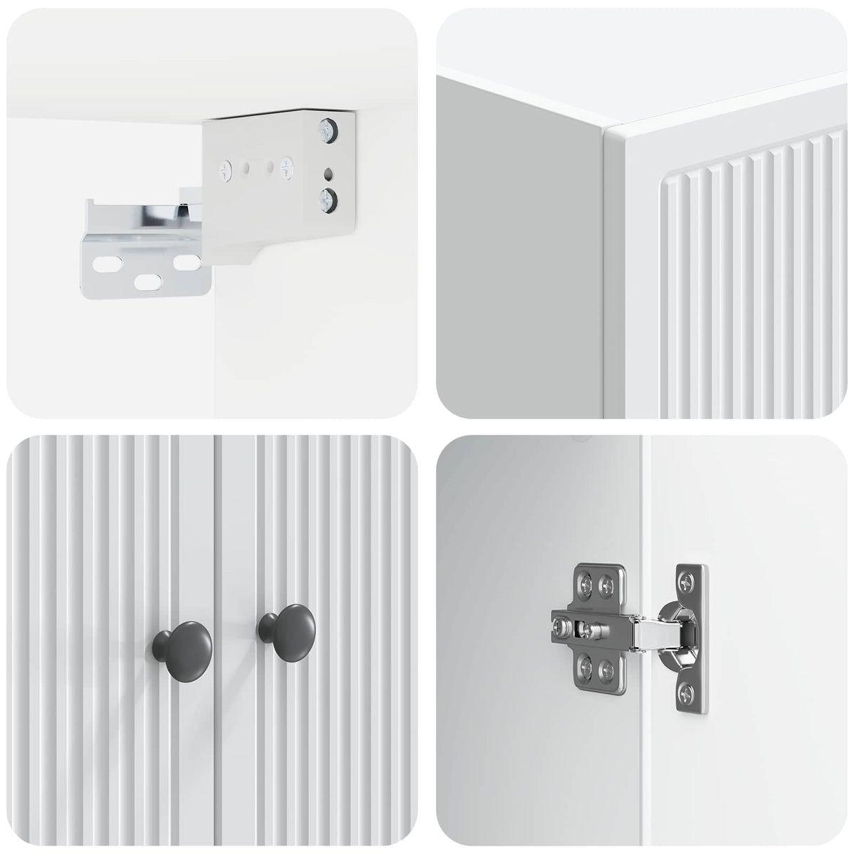 Wall-Mounted Cabinet White 66 x 34.5 x 90 cm Engineered Wood