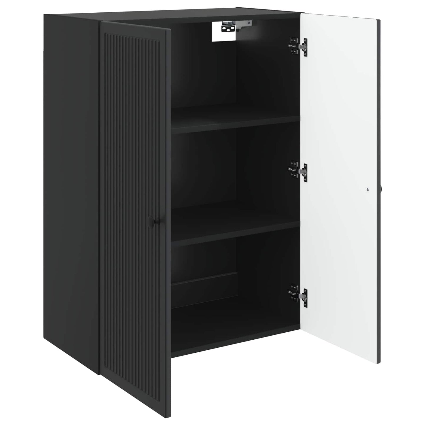 Wall-Mounted Cabinet Black 66 x 34.5 x 90 cm Engineered Wood