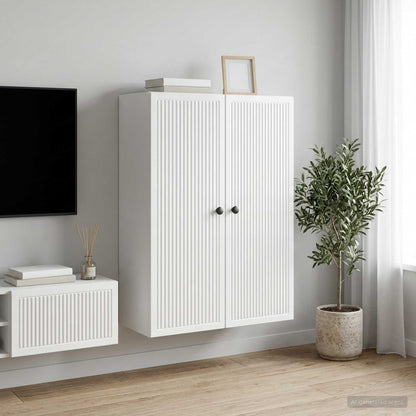 Wall-Mounted Cabinet High Gloss White 66 x 34.5 x 90 cm