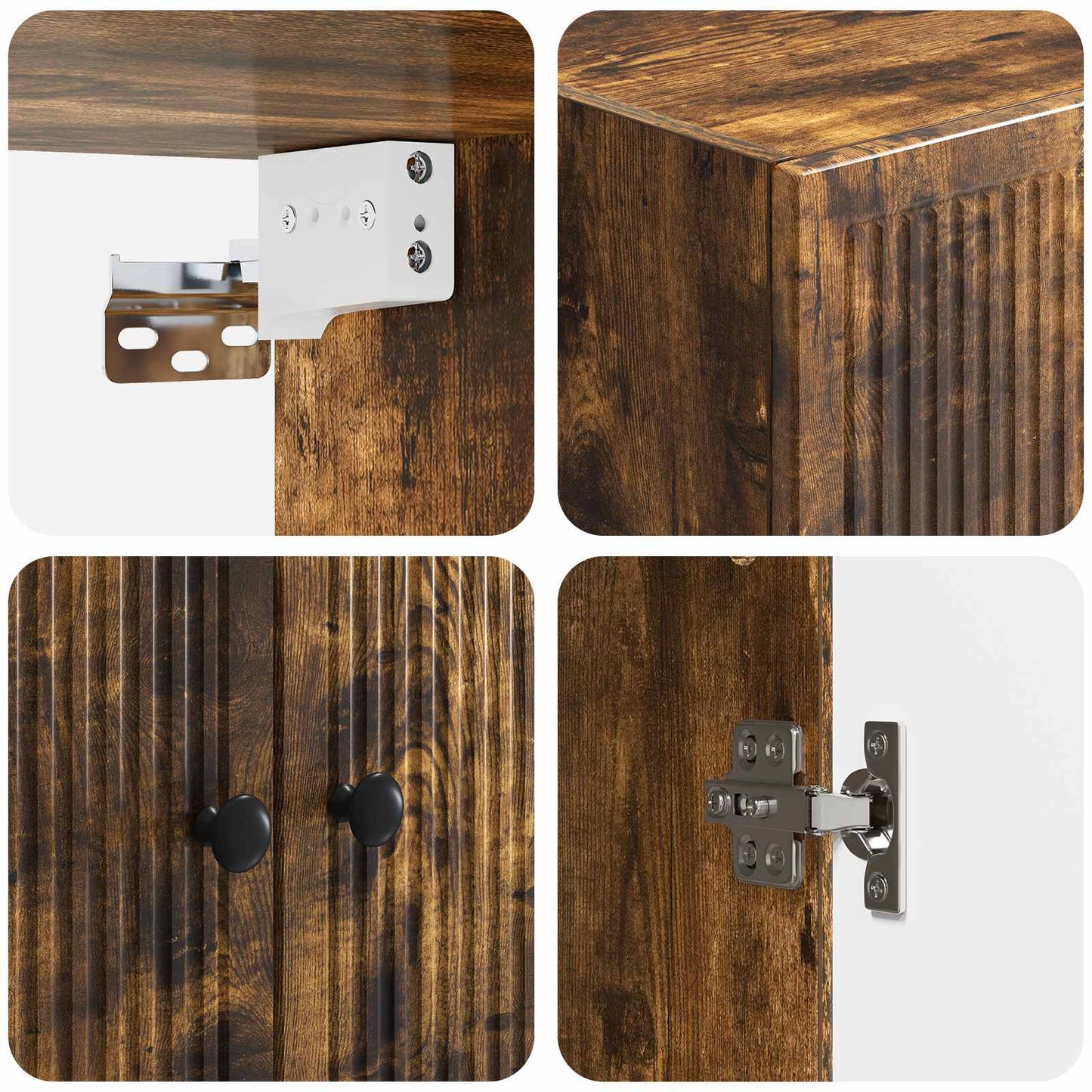 Wall-Mounted Cabinet Smoked Oak 66 x 34.5 x 90 cm