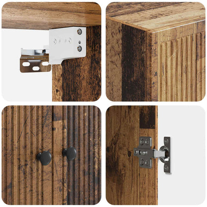 Wall-Mounted Cabinet Old Wood 66 x 34.5 x 90 cm Engineered Wood