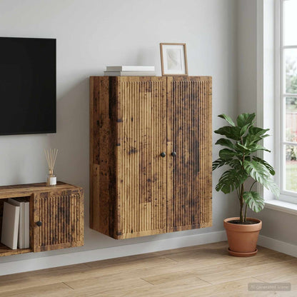 Wall-Mounted Cabinet Old Wood 66 x 34.5 x 90 cm Engineered Wood