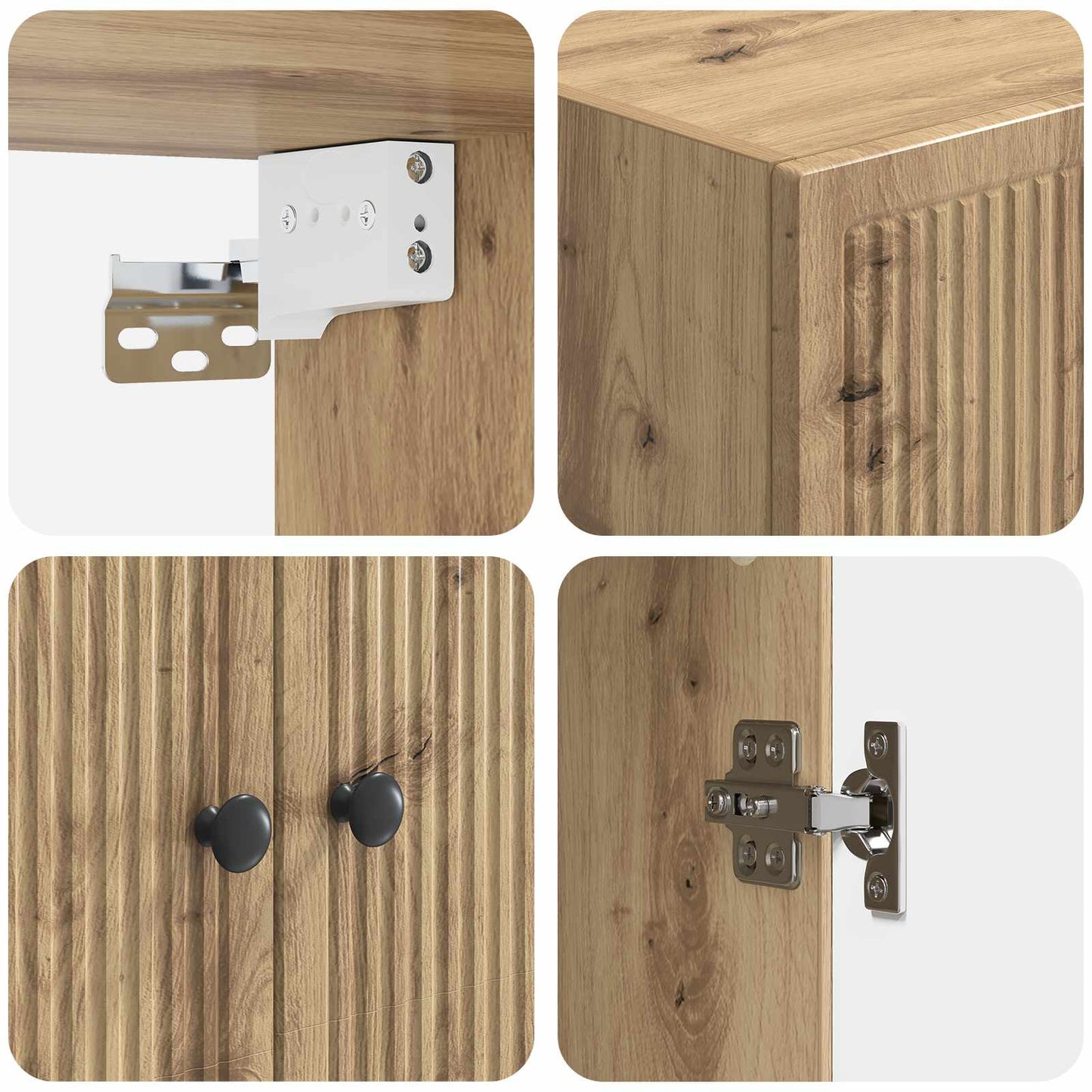 Wall-Mounted Cabinet 66 x 34.5 x 90 cm Engineered Wood