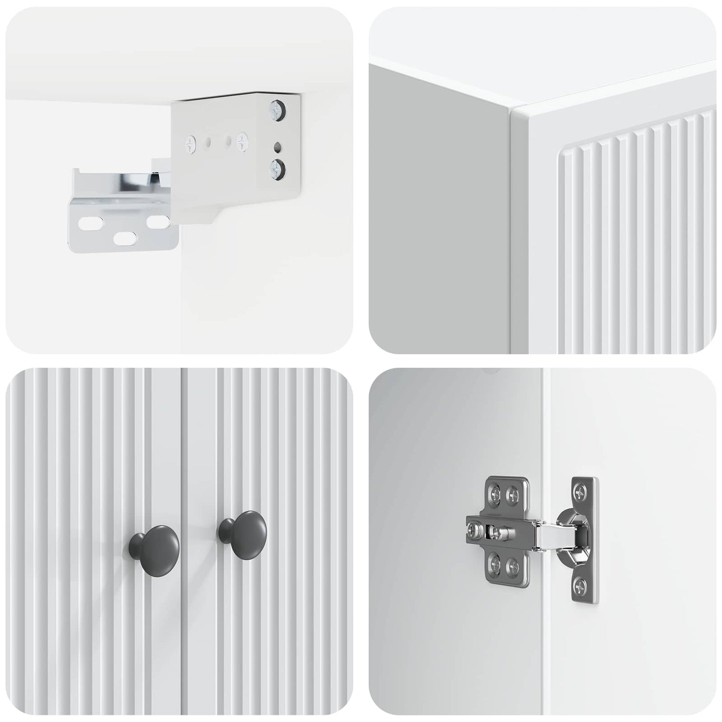 Wall-Mounted Cabinet White 59 x 31 x 60 cm Engineered Wood