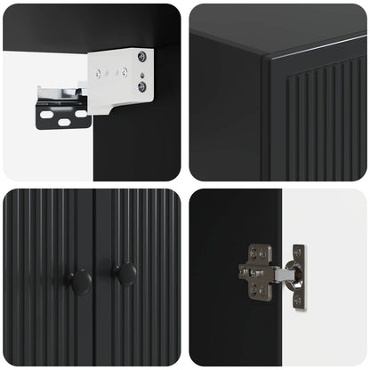 Wall-Mounted Cabinet Black 59 x 31 x 60 cm Engineered Wood