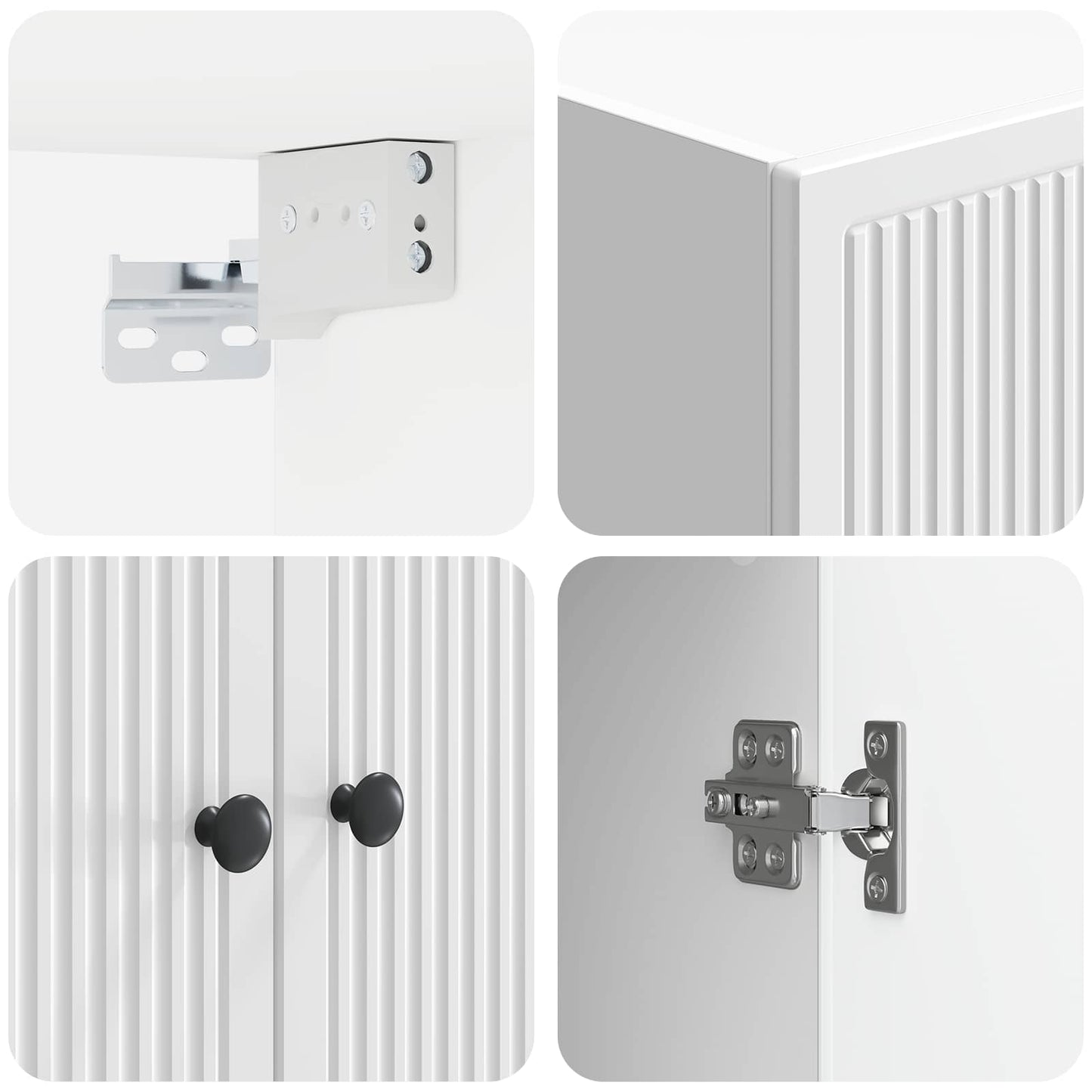 Wall-Mounted Cabinet High Gloss White 59 x 31 x 60 cm