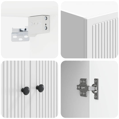 Wall-Mounted Cabinet High Gloss White 59 x 31 x 60 cm