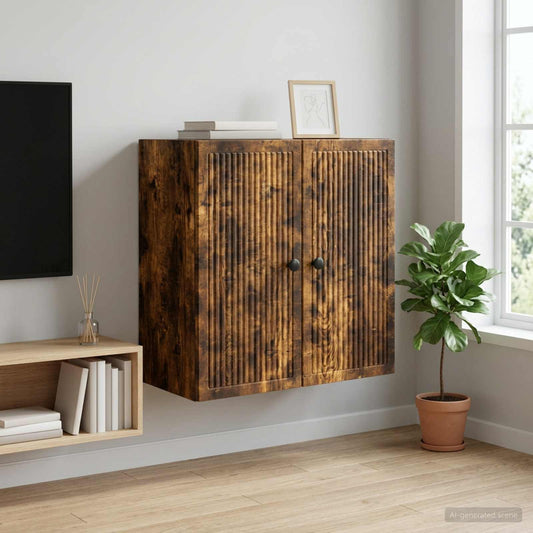 Wall-Mounted Cabinet Smoked Oak 59 x 31 x 60 cm Engineered Wood