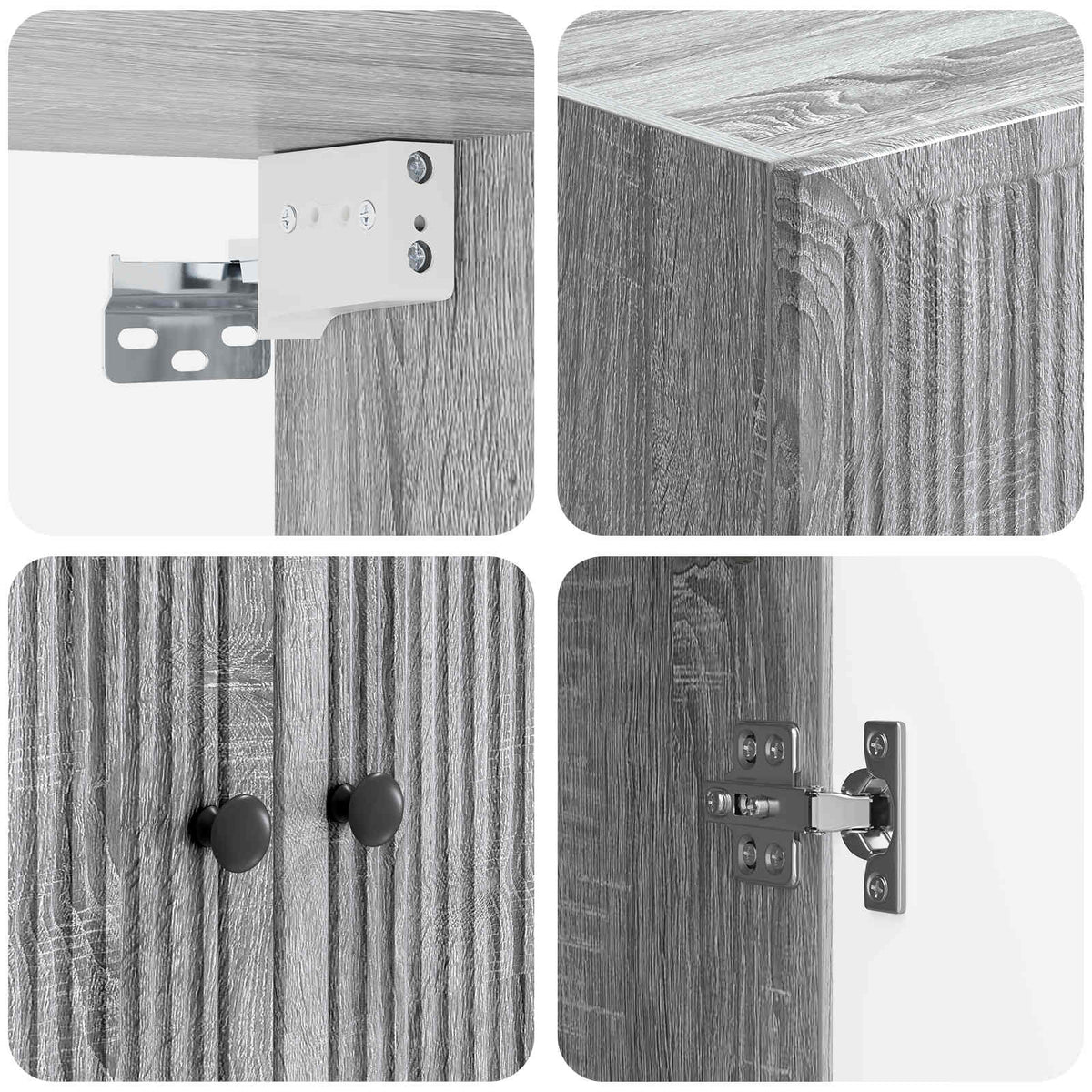Wall-Mounted Cabinet Grey Sonoma 59 x 31 x 60 cm