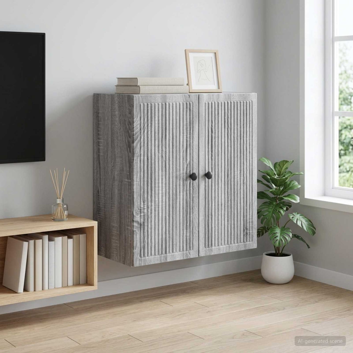 Wall-Mounted Cabinet Grey Sonoma 59 x 31 x 60 cm