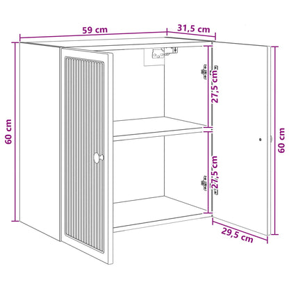 Wall-Mounted Cabinet Old Wood 59 x 31 x 60 cm Engineered Wood