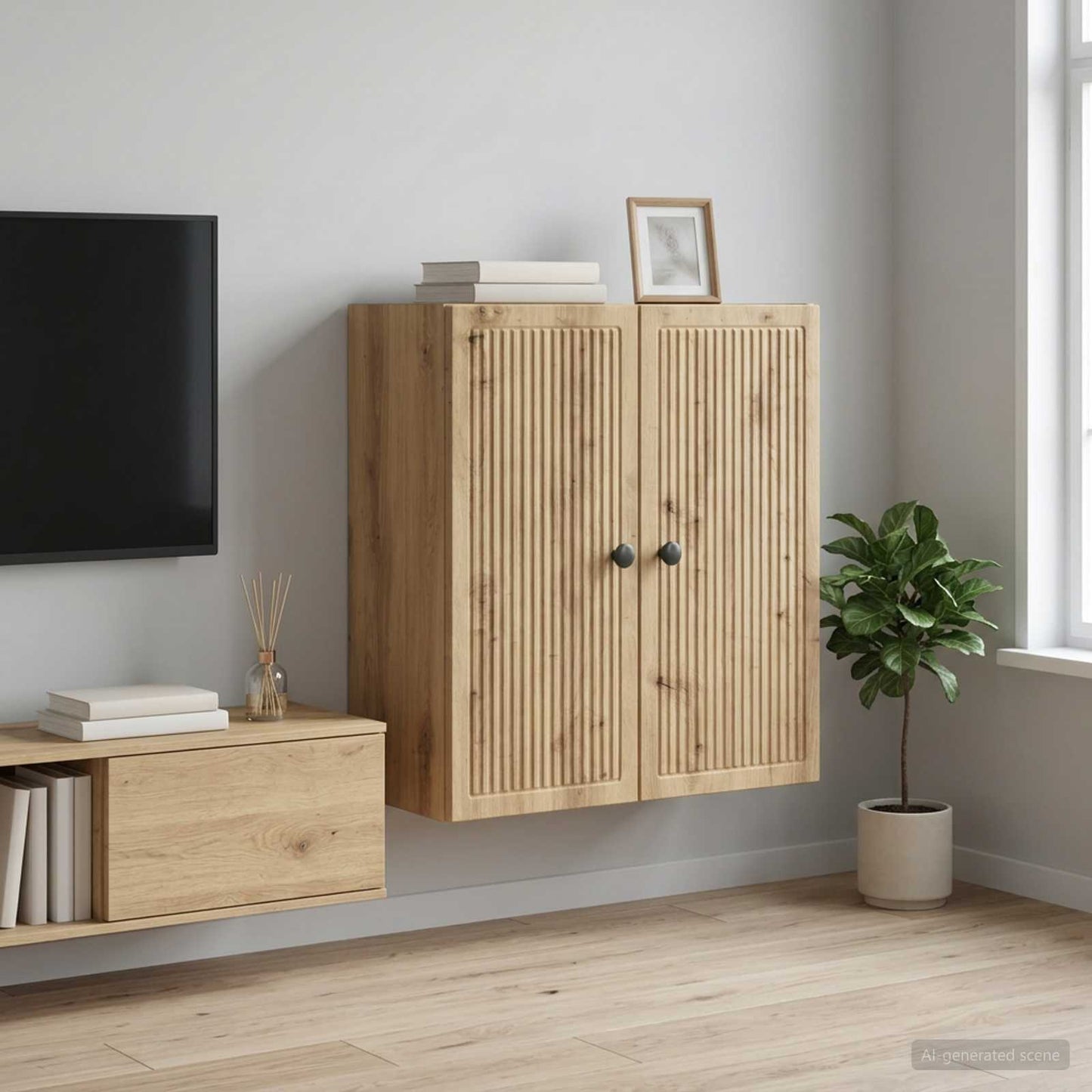 Wall-Mounted Cabinet 59 x 31 x 60 cm Engineered Wood