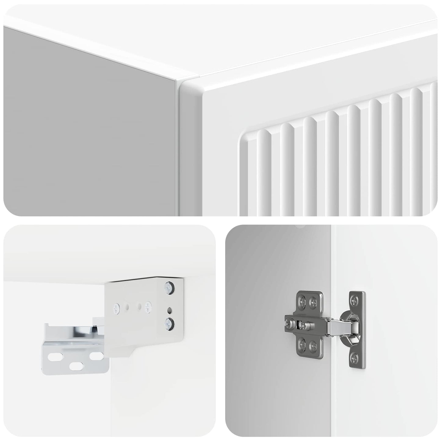 Wall-Mounted Cabinet High Gloss White 33 x 34.5 x 90 cm