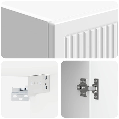 Wall-Mounted Cabinet High Gloss White 33 x 34.5 x 90 cm