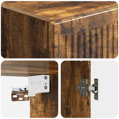 Wall-Mounted Cabinet Smoked Oak 33 x 34.5 x 90 cm