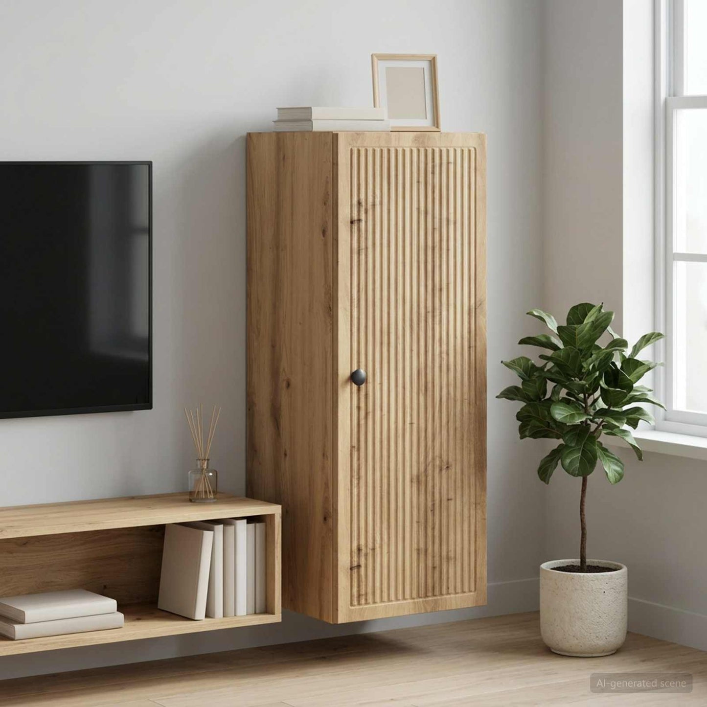 Wall-Mounted Cabinet 33 x 34.5 x 90 cm Engineered Wood