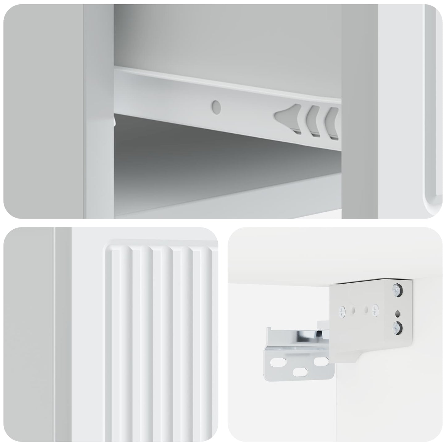 Wall-Mounted Bedside Cabinet White 33 x 34.5 x 20 cm