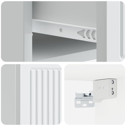 Wall-Mounted Bedside Cabinet White 33 x 34.5 x 20 cm