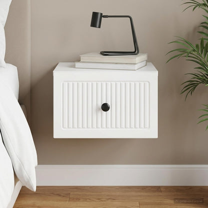 Wall-Mounted Bedside Cabinet White 33 x 34.5 x 20 cm
