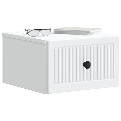 Wall-Mounted Bedside Cabinet 2 pcs White 33 x 34.5 x 20 cm