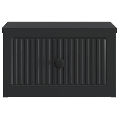 Wall-Mounted Bedside Cabinet Black 33 x 34.5 x 20 cm