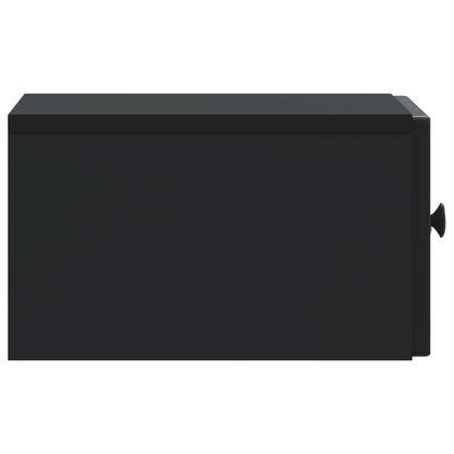 Wall-Mounted Bedside Cabinet Black 33 x 34.5 x 20 cm