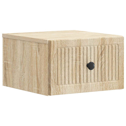 Wall-Mounted Bedside Cabinet Sonoma Oak 33 x 34.5 x 20 cm