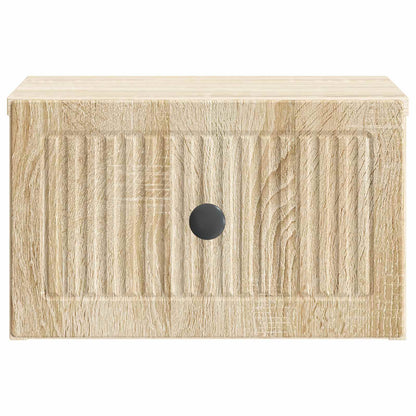 Wall-Mounted Bedside Cabinet Sonoma Oak 33 x 34.5 x 20 cm
