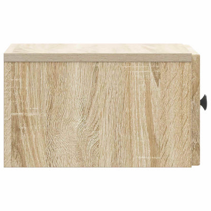 Wall-Mounted Bedside Cabinet Sonoma Oak 33 x 34.5 x 20 cm