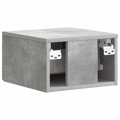 Wall-Mounted Bedside Cabinet Concrete Grey 33 x 34.5 x 20 cm