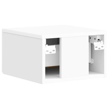 Wall-Mounted Bedside Cabinet High Gloss White 33 x 34.5 x 20 cm